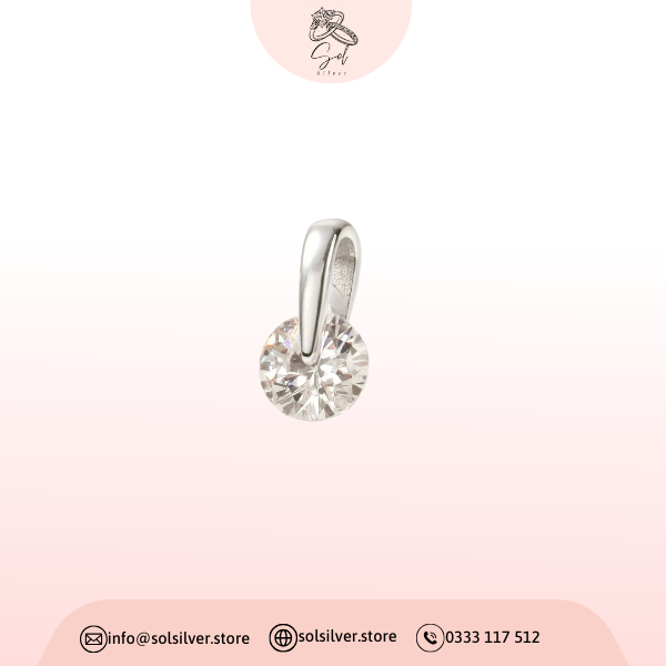 14 Hoa Tai Nụ Bạc 925 Dáng Giọt Nước Đính Đá Tròn Water Drop Earrings