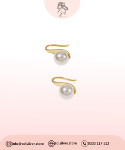 Bông Tai Bạc 925 Móc Câu Đính Ngọc Trai Tự Nhiên Classic Pearl