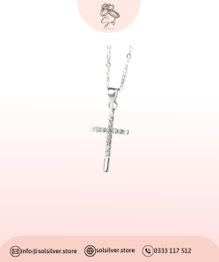 Dây chuyền Bạc Thánh Giá Mảnh Đính Đá Cross Pendant